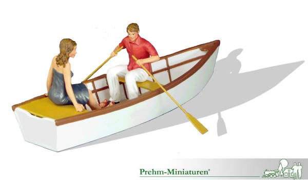 Ruderboot mit Liebespaar, Kunststoff