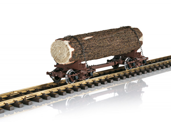 Waldbahn-Truck-Paar mit Holzladung