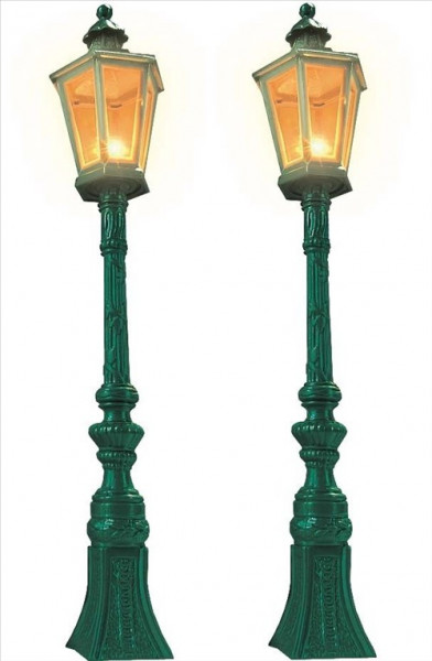 Straßenlaterne grün, 2 Stück