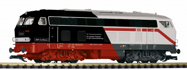 DB-Diesellok 218 497-6 mit PIKO-/Märklin-Werbung