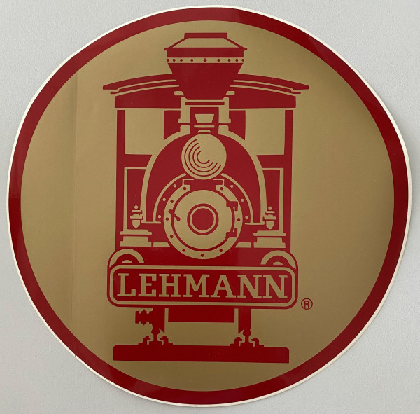 LEHMANN-Spielbahn Lok-Logo, rot/gold, 22,5 cm