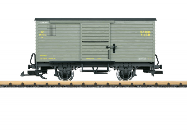 Sächsischer Güterwagen grau, 2-achsig