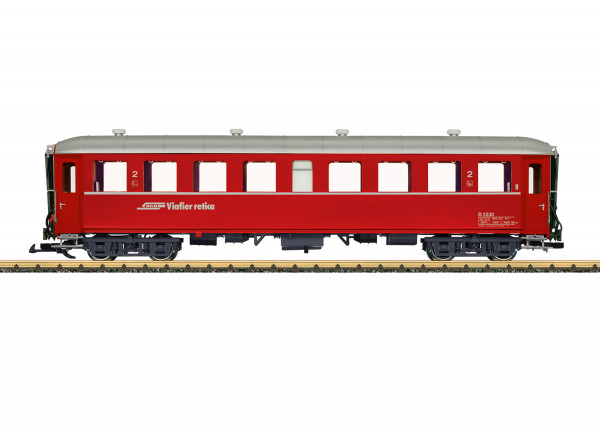 RhB-Schnellzugwagen, rot, 2. Klasse