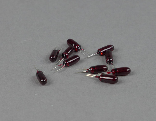 Micro-Steckglühbirne rot, 24 Volt, 10 Stück
