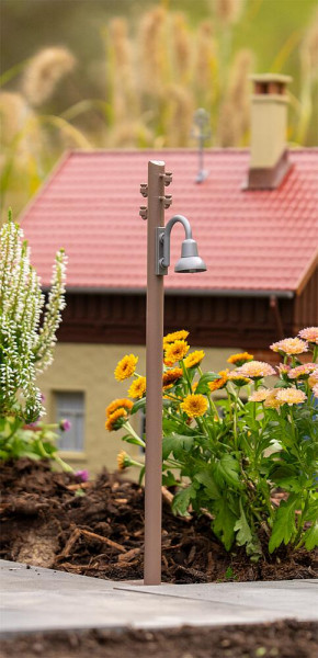 Holzmast-Bogenleuchte, 2 Stück