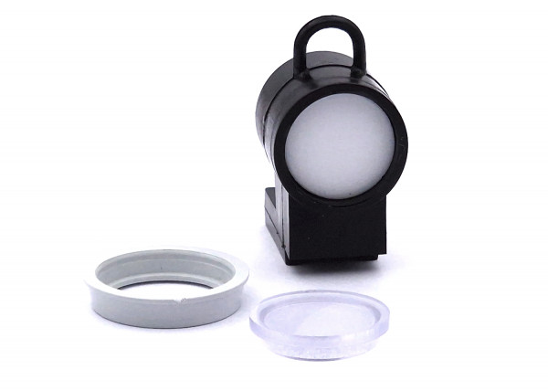 Untere Stirnlampe, Ring breit, hellgrau, 23405, KK