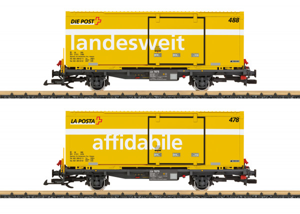 RhB-Post-Containerwagen-Set # 478/488
