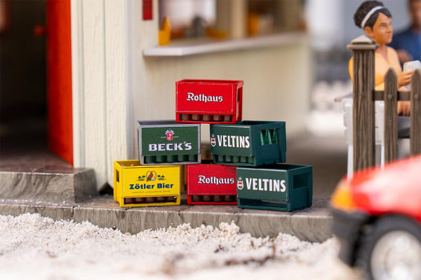 Bierkästen mit Flaschen, 20 Stück