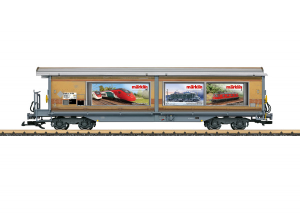 RhB-Schiebewandwagen mit Märklin-Werbung