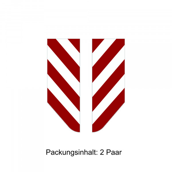 Baken-Aufkleber, rot/weiß, 2 Paar