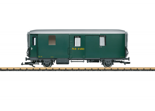 RhB-Gepäckwagen, 2-achsig, grün