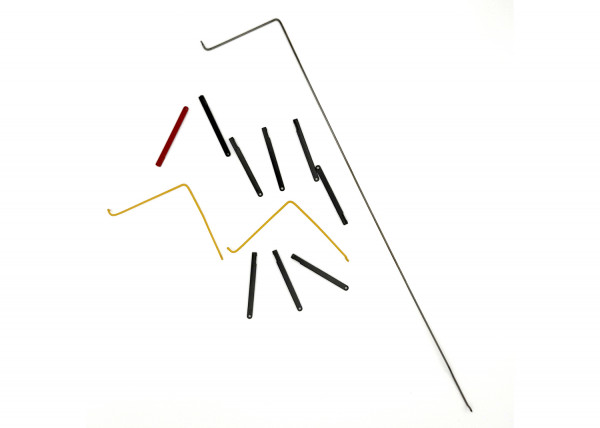 Handlaufstangen, Stützen (schwarz), links