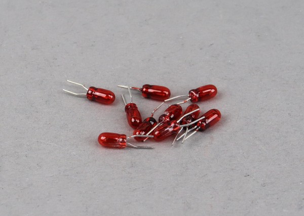 Micro-Steck-Birnen rot, 19 Volt, 10 Stück