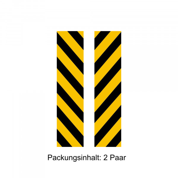 Baken-Aufkleber Typ II, gelb/schwarz, 2 Paar
