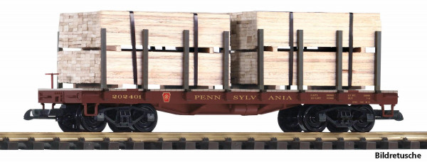 PRR-Rungenwagen mit Holzladung