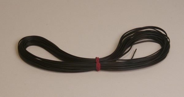 Litze 2-polig schwarz, 0,14mm², 10 Meter