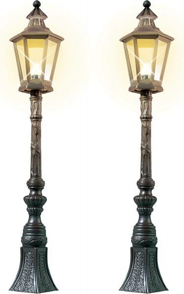 Straßenlaterne braun, 2 Stück