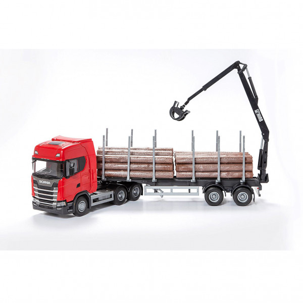 Scania-Holztransporter-Sattelschlepper, rot