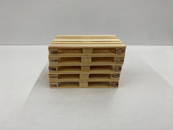 SBB-Euro-Paletten aus Holz, 5 Stück