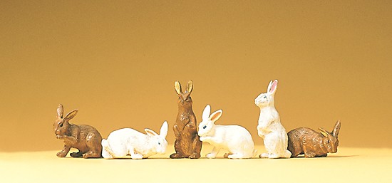 Kaninchen, 6 Stück