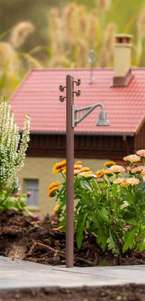 Holzmast-Auslegerleuchte, 2 Stück