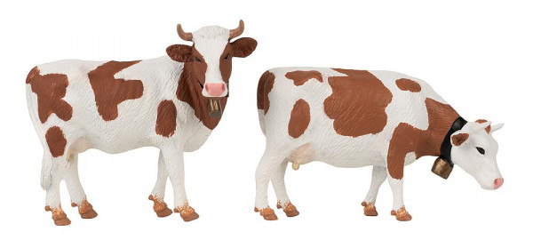 Rotbunte Kühe, 2 Stück