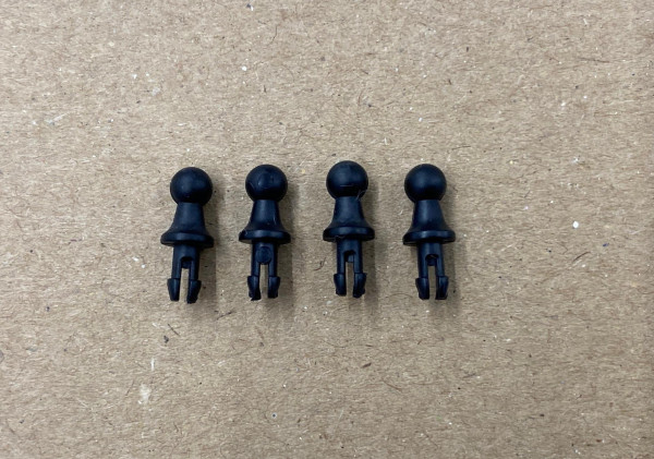Fahnenstangenaufnahme, schwarz, 4 Stück