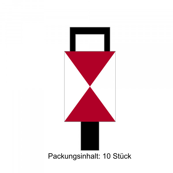 Zugschlußschild-Aufkleber, DE, 10 Stück