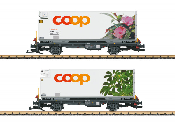 RhB-COOP-Containerwagen-Set, Lieschen/Schefflera
